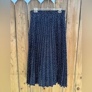 Blue polkadot skirt